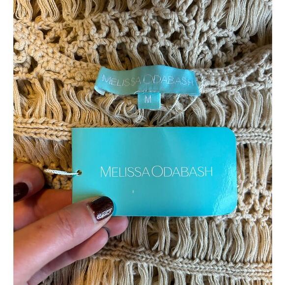 New Melissa Odabash Barrie Beige Crochet Swim Coverup - Medium - Picture 6 of 8